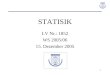 1 STATISIK LV Nr.: 1852 WS 2005/06 15. Dezember 2005