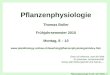 Pflanzenphysiologie 07 (26. April 2010) - 1 Titel Pflanzenphysiologie Thomas Boller Frühjahrsemester 2010 Montag, 8 – 10 