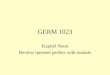 GERM 1023 Kapitel Neun Review+present perfect with modals