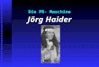 Die PR- Maschine Jörg Haider. 1.Outfit/Kleidung Ständiger und schneller Wechsel seines Outfits Perfekt gestylt und trainiert Sonnenbräune