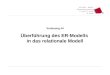 SS 2009 – IBB4C Datenmanagement Fr 15:15 – 16:45 R 1.006 Vorlesung #4 Überführung des ER-Modells in das relationale Modell