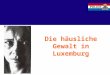 Die häusliche Gewalt in Luxemburg. Einleitung Gesetz vom 8 September 2003 Davor: Streitschlichtung