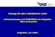 Vienna International Airport 1 Vortrag für den Arbeitskreis Lärm Lärmmessungen und FANOMOS am Flughafen Wien Schwechat Flughafen, 23.4.2001 Vortrag für