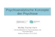 Psychoanalytische Konzepte der Psychose Melitta Fischer-Kern Universitätsklinik für Psychoanalyse und Psychotherapie Basiscurriculum 13.12.2013