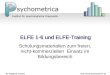 Http:// Dr. Wolfgang Lenhard ELFE 1-6 und ELFE-Training Schulungsmaterialien zum freien, nicht-kommerziellen Einsatz im Bildungsbereich