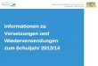 Winkel und Fläche Proportion Untertitel Informationen zu Versetzungen und Wiederverwendungen zum Schuljahr 2013/14