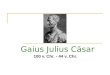 Gaius Julius Cäsar 100 v. Chr. - 44 v. Chr.. Kindheit und erste Schritte im Cursus Honorum Caesars Karriere und das Triumvirat Ende des Triumvirats und