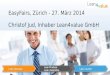 EasyFairs, Zürich - 27. März 2014 Christof Jud, Inhaber Lean4value GmbH 1