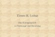 Timm H. Lohse Das Kurzgespräch in Seelsorge und Beratung