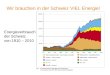 Wir brauchen in der Schweiz VIEL Energie! Energieverbrauch der Schweiz von 1910 – 2010 Quelle: BFE 2010