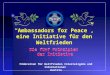 Die fünf Prinzipien der Initiative Föderation für Weltfrieden Interreligiös und International Austria Ambassadors for Peace, eine Initiative für den Weltfrieden