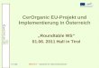 ViS:AT IT – Systeme für Unterrrichtszwecke CerOrganic EU-Projekt und Implementierung in Österreich Roundtable WS 01.06. 2011 Hall in Tirol