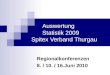 Auswertung Statistik 2009 Spitex Verband Thurgau Regionalkonferenzen 8. / 10. / 16.Juni 2010