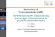 Workshop III Potenzialstudie KWK Hemmnisse KWK-Realisierung Vorläufiger Zwischenbericht [Es gilt das gesprochene Wort !] 4. 7. 2005 IV – Wien Institut