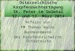 Referat von FM Thomas Kainz Bundesobmann der Karpfenteichwirte Österreichs Österreichische Karpfenzüchtertagung St. Peter im Sulmtal 12. und 13. März 2014