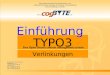 TYPO3 free Open Source content management system Einführung Verlinkungen