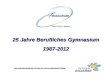 25 Jahre Berufliches Gymnasium 1987-2012 Gesundheitsfördernde Schule der Universitätsstadt Gießen