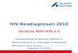 HIV-Neudiagnosen 2010 Deutsche AIDS-Hilfe e.V. Folienpräsentation der Deutschen AIDS-Hilfe e.V. Weitere Verwendung nur unter Angabe der Datenquelle: Robert