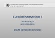Institut für Kartographie und Geoinformation Prof. Dr. Lutz Plümer Geoinformation I Vorlesung 9 WS 2000/2001 DGM (Dreiecksnetze)