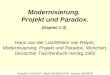 Modernisierung. Projekt und Paradox. (Kapitel 1-3) Hans van der Loo/Willem van Reijen, Modernisierung. Projekt und Paradox, München, Deutscher Taschenbuch-Verlag