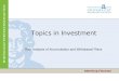 Abteilung Finanzen  Seite 1 Abteilung Finanzen Topics in Investment Risk Analysis of Accumulation and Withdrawal Plans