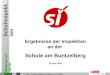 Bildung für Berlin Schulinspektio n 1 Ergebnisse der Inspektion an der Schule am Buntzelberg C. Witt, J. Bickelmayer, V. Kaiser, H.-J. Böhm 28. Mai 2009