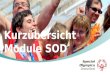 Kurzübersicht Module SOD. Hinweise Herausgeber: Special Olympics Deutschland Unter Mitarbeit von: Prof. Dr. F. Fediuk, Dr. U. Meseck, Prof. Dr. M. Wegner,