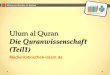 Bildung und Soziales für Muslime Ulum al Quran Die Quranwissenschaft (Teil1) Medienbibliothek-islam.de