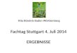 Kita Bündnis Baden Württemberg Fachtag Stuttgart 4. Juli 2014 ERGEBNISSE