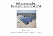 Solarenergie Deutschland und USA Noah Pierre German Language School of Morris County
