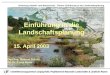 Umweltforschungszentrum Leipzig-Halle, Projektbereich Naturnahe Landschaften & Ländliche Räume Vorlesung Umwelt- und Naturschutz - Thema: Einführung in