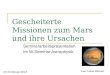 Gescheiterte Missionen zum Mars und ihre Ursachen Seminararbeitspräsentation Im W-Seminar Astrophysik Am 5.Februar 2013 Von Lukas Bernert