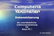 Computeria Wallisellen Treff vom 7. Mai 2008 Datensicherung die unentbehrliche Lebensversicherungfür Ihren PC ! Lic. Peter Allgöwer
