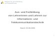 1 Aus- und Fortbildung von Lehrerinnen und Lehrern zur Informations- und Telekommunikationstechnik Stand: 03.08.2000