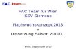 FAC Team für Wien KSV Siemens Nachwuchskonzept 2013 + Umsetzung Saison 2010/11 Wien, September 2010