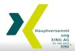 XING AG Hauptversammlung 24. Mai 2013