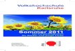 Volkshochschule Karlsruhe Sommerprogramm 2011