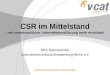 CSR Im Mittelstand - Präsentation der VCAT Consulting GmbH für den BER BusinessClub im Unternehmerverband Brandenburg-Berlin e.V