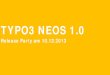 TYPO3 NEOS Release Version 1.0  Stefan Bauer Marit AG