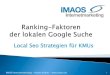Ranking-Faktoren der lokalen Google Suche - Local SEO Strategien f¼r KMUs
