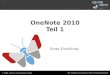 OneNote 2010 Teil 1: Erste Eindrücke