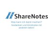 Mit ShareNotes Eindrücke mit anderen teilen