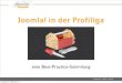 Joomla! in der Profiliga - eine Bestpractice-Sammlung