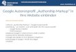 Autorenprofil "Authorship Markup" für Google einbinden