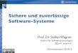 Vorlesungsfolien "STAMP/STPA" zur Vorlesung "Sichere und zuverlässige Softwaresysteme" an der Universität Stuttgart Wintersemester 2014/15