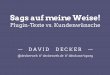 Sags auf meine Weise - Plugin-Texte vs. Kundenwünsche (WordCamp Hamburg 2014, geplant)