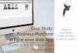 Case Study: Business-Plattform in Form einer Web-App