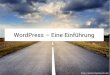 WordPress- eine Einführung