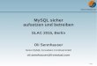 MySQL Security SLAC 2015