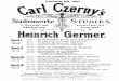 Czerny Carl - Studienwerke in Auswahl Und Bearbeitung Von Heinrich Germer Band 1